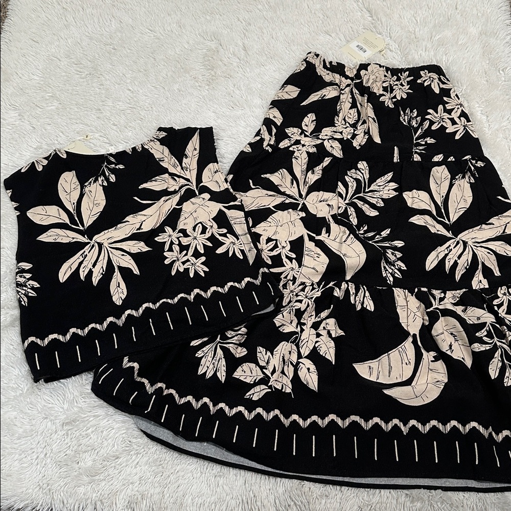 🌴 NWT Bohme Linen Blend Skirt Set - Picture 2 of 5